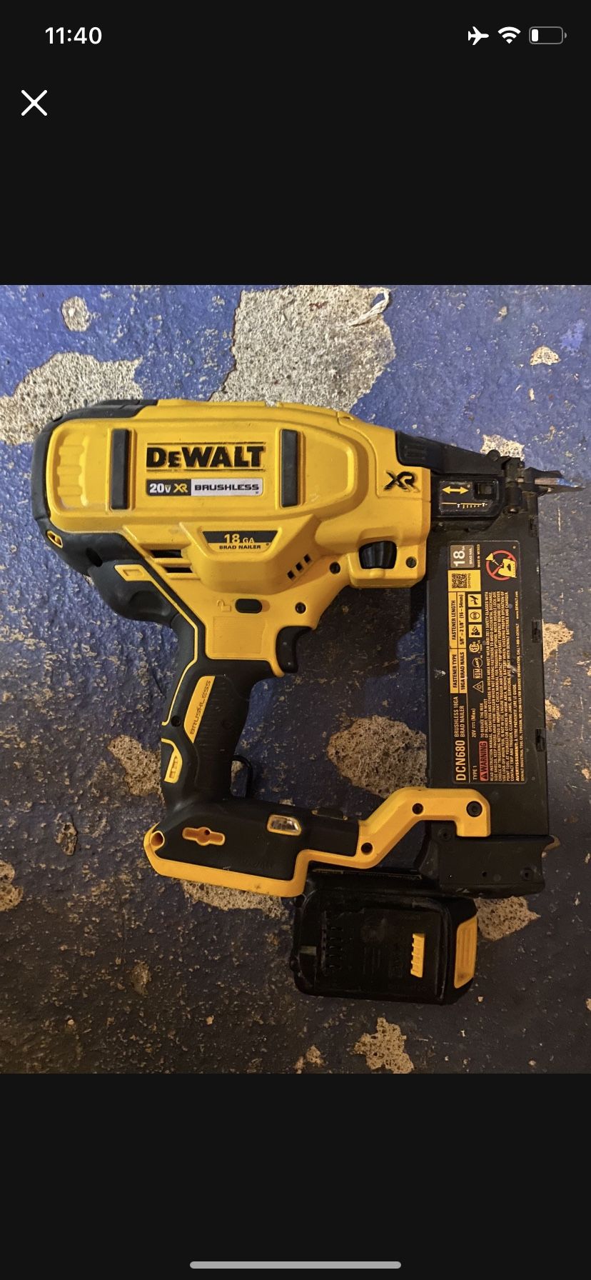 Finish Nail Gun 20v