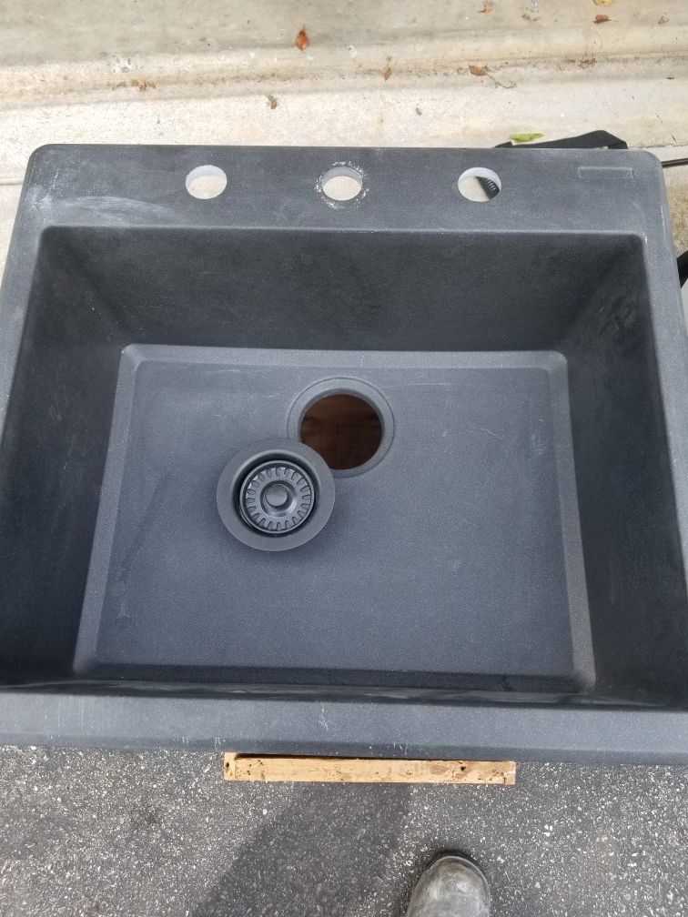 Black single Bowl sink