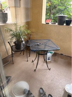 Patio set two chairs and one table