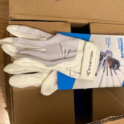 Easton Hyperlite Women's Fastpitch Softball Batting Gloves, White, Small