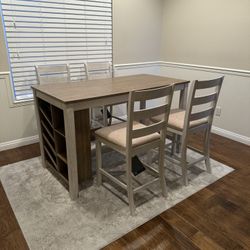 Modern Dining Set with Wine Rack - Great for apartments!