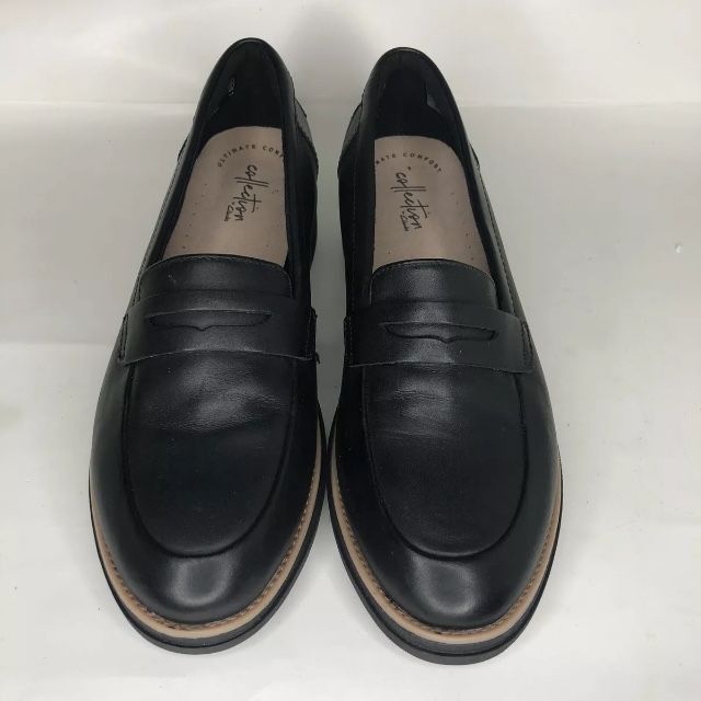 Clarks Shoes Loafers Women Size 9M Black Color Great Condition