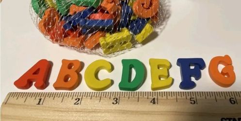 Numbers, alphabet, and colors erasers
