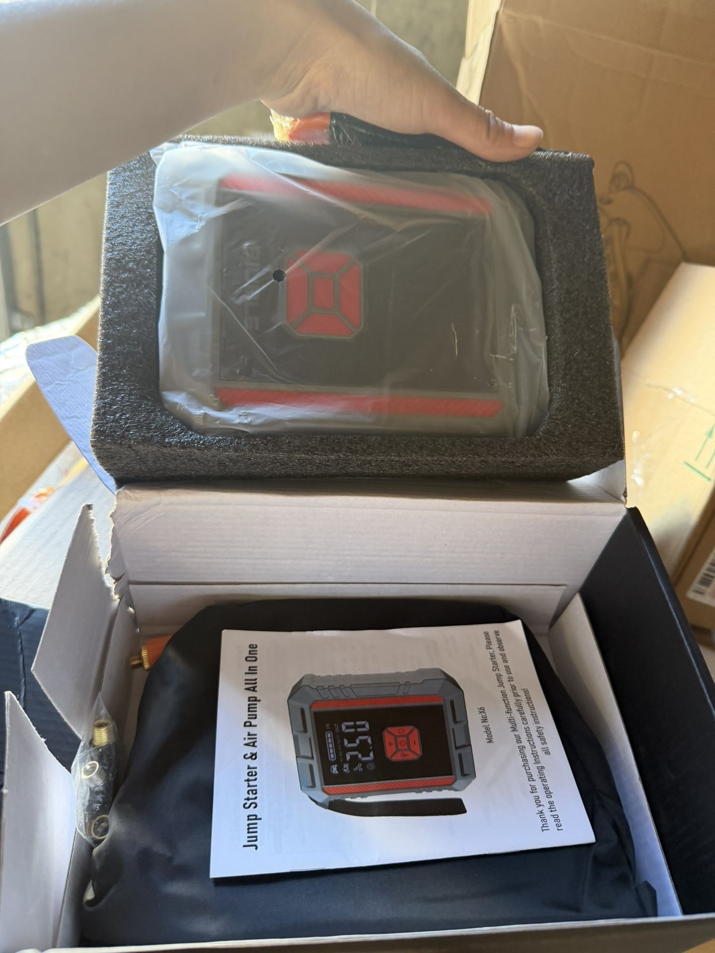 2 In 1 Jump Starter And Air Pump  Used And Random Brand