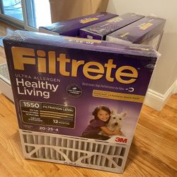Filtrete 1550 Air Filter, 20x25x4, $15 Each / $50 For 4