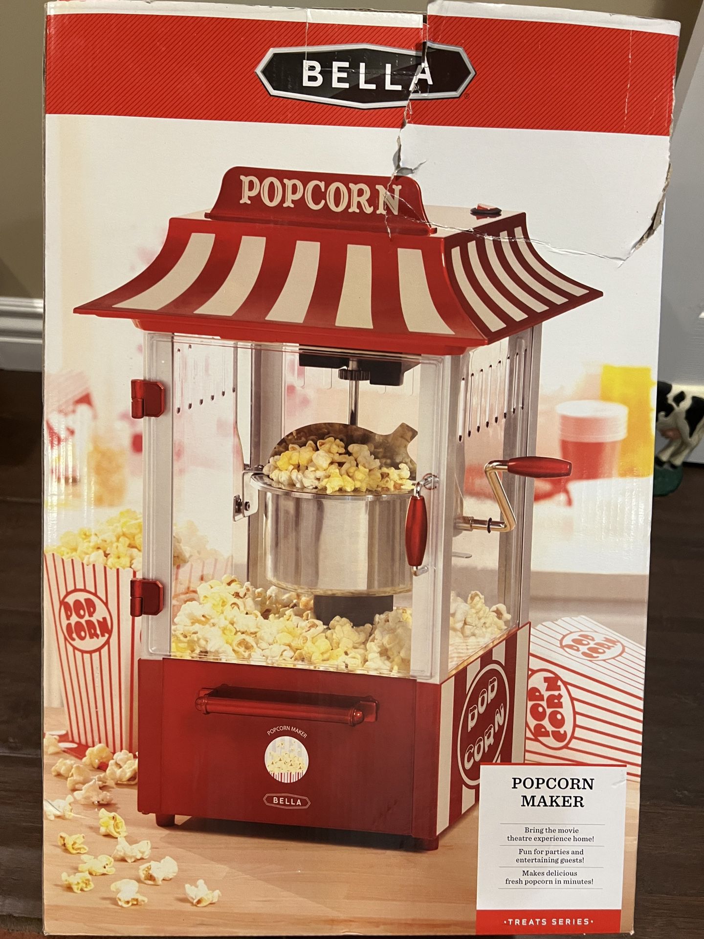 BELLA 14604 Hot Air Popcorn Popper Maker, Red,: Home