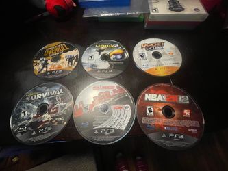 Six PlayStation three games no case