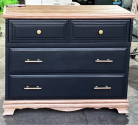 3-Drawer Dresser with Wood Top and Base