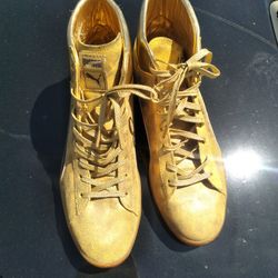 PUMA Meek Mill x Suede Classic Mid 24K Gold Size 13 US (Rare Collector's Shoes)

