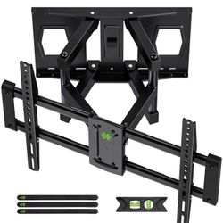 Full Motion Mount, USX MOUNT UL Listed TV Wall Mount for Most 42-84 inch TVs, Holds up to 120lbs, Max VESA 600x400mm, Swivel TV Bracket with Dual Arti