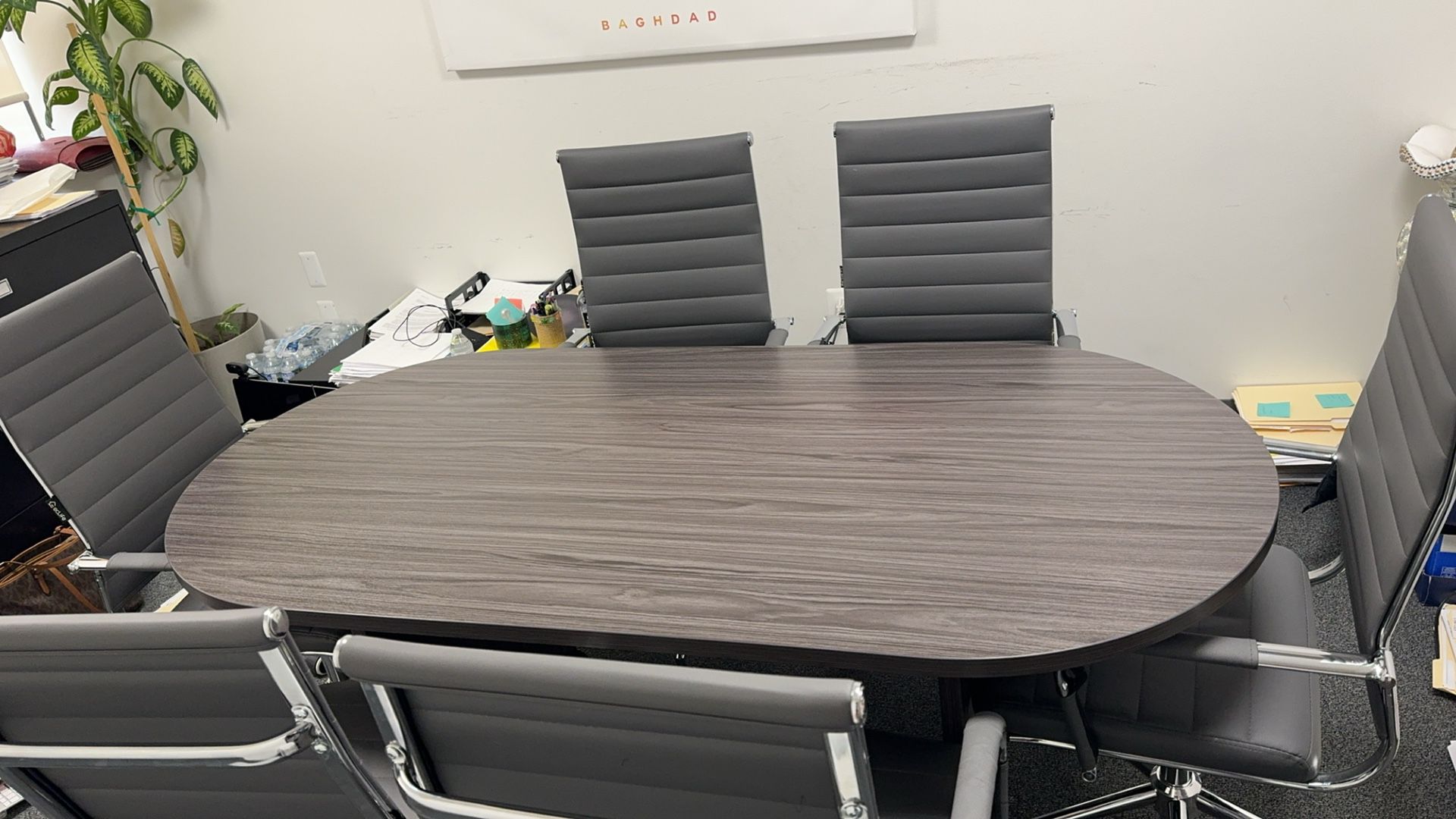 Office Table With Six Chairs 