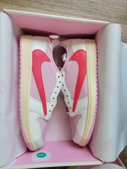 Brand new Jordan 1 retro low x Travis Scott Sail Pink Size 11M $340