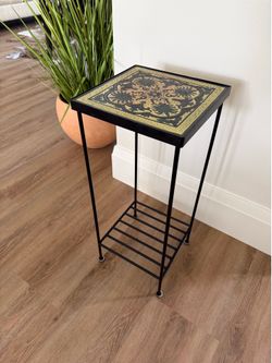 Boho small side table/plant stand