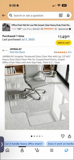 Glass Chair Mat