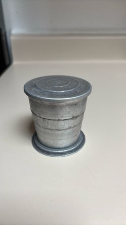 Vintage aluminum collapsible cup