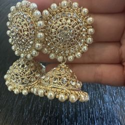 Pakistani / Indian Silver Jhumkay