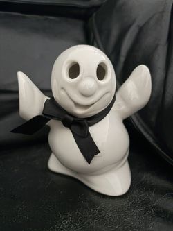 Vintage 1972 McCoy White Ghost Lantern – Arms Up Boo!