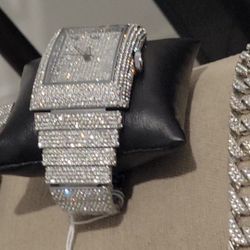 Buss Down Mossanite Luxury Watch Diamond Test Pass 