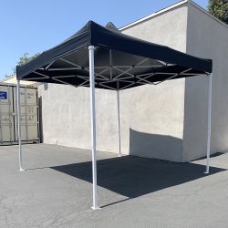 $99 (New) Outdoor 10x10 ft ez popup party tent patio canopy shelter w/ carry bag (black/red) 
