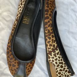 Gucci leather and animal-print on pony hair flats - sporty and funky. 37