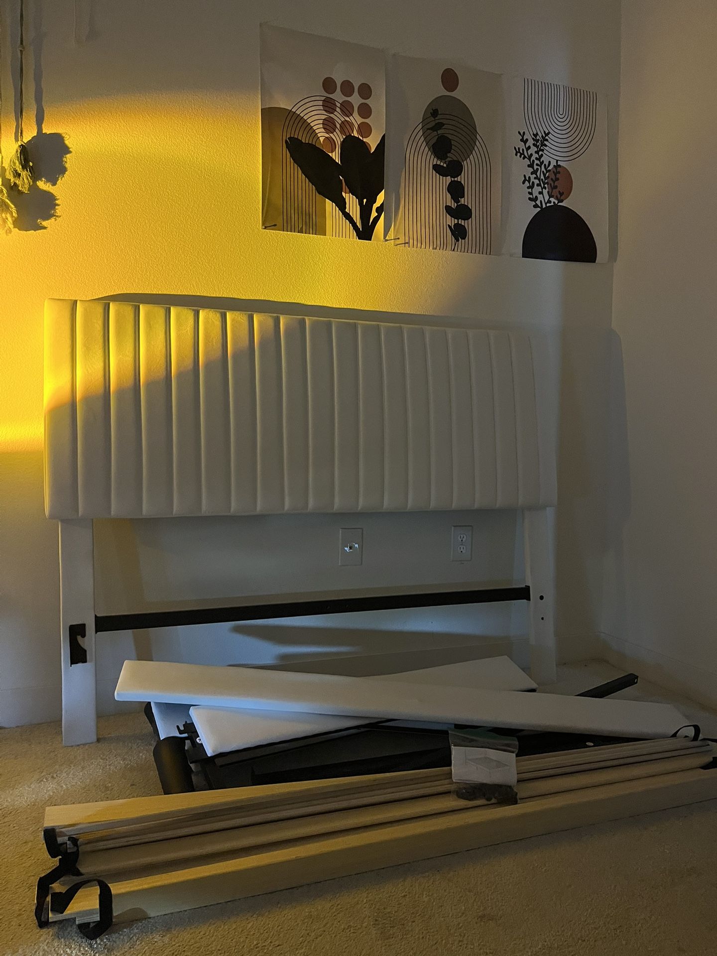 Queen White Bed frame!!