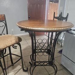 High Top Table And 2 Chairs
