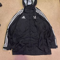 BLACK & WHITE ADIDAS #14 ZIP UP JACKET