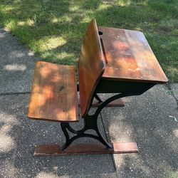 Vintage School House Desk Foldable From 1909
