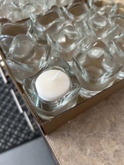 Set Of 24 IKEA Glass Tealight Candle Holders