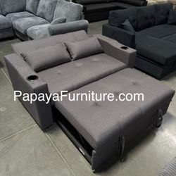 New! Pull-out Comfortable Adjustable Sofa Bed, Sleeper Sofa, Sofa Bed, Pull-out Bed Sofa, Sleeper Sofa Couch, Sofabed, Grey Sofa Bed Dimensions: Sofa: