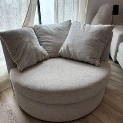 Living spaces - Oversized swivel Cuddler Chair 