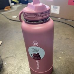 ThermoFlask Leakproof Insulated Stainless Steel Water Bottle Set, 32 oz Reusable Double Wall Vacuum Bottle with Straw & Chug Lid