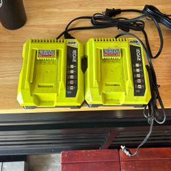 Two Ryobi 40v Chargers (Battery not Included)