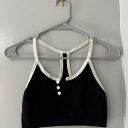 Black Target Bralette Top