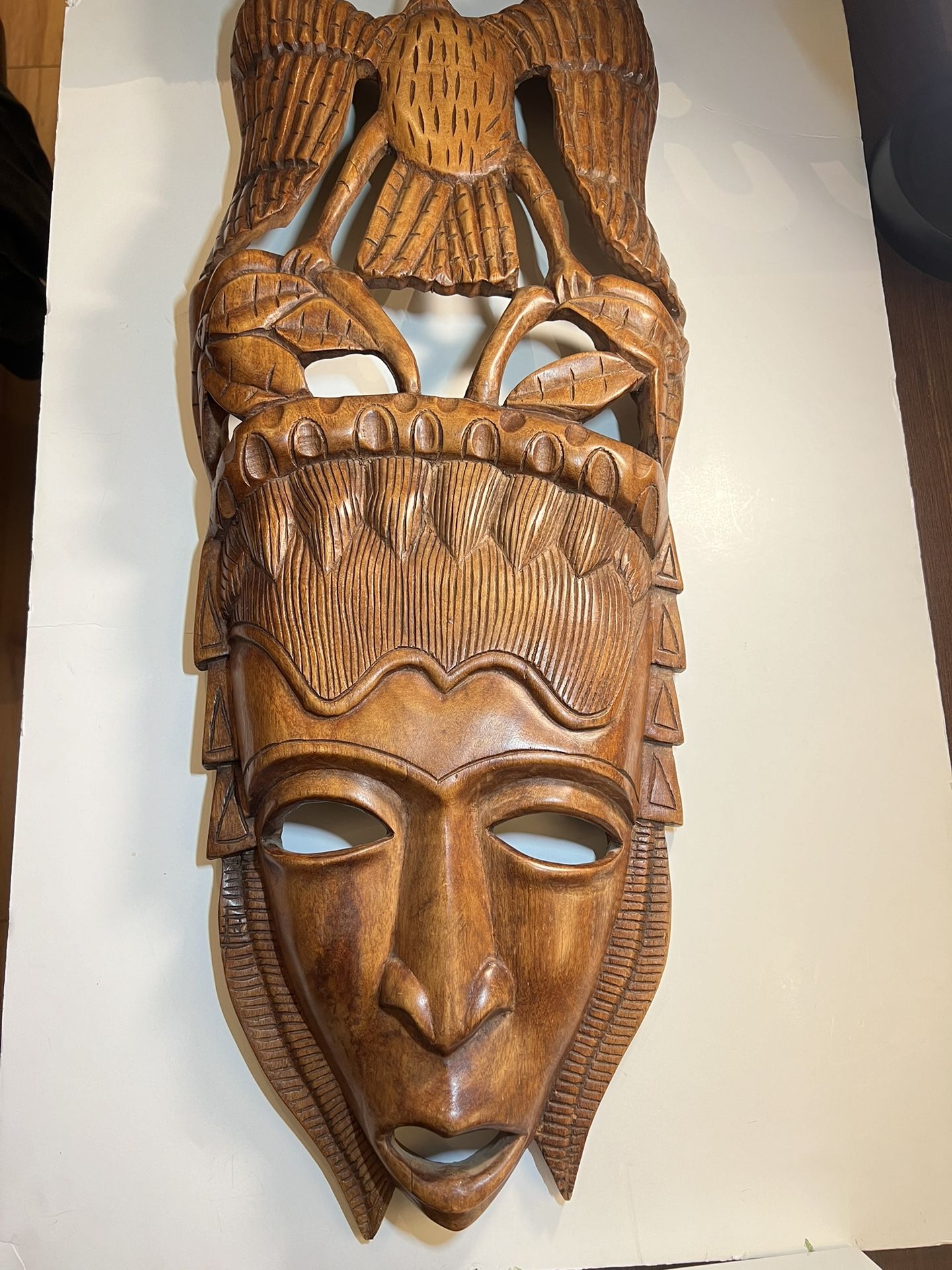 Hand Carved Wooden Tribal Mask Andre Bruno
