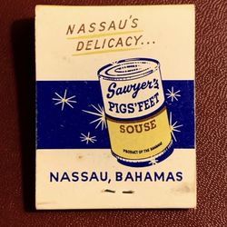 Bahamian History ~ Nassau Bahamas ~ Sawyer’s Pigeon Peas ~ Vintage ~ Hard to Find ~ Matchbook ~