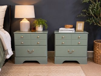 Set of Sage Green Nightstands