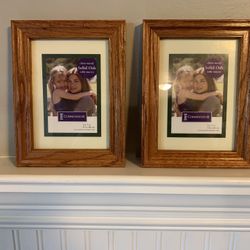 Wood Frames, Brand New 5x7” Solid Oak. $20 For Both