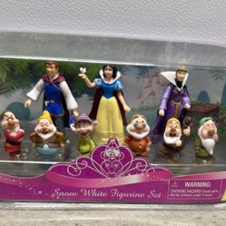 Disney Snow White Figuring Set, Dwarfs, Snow, White, Prince And Evil Queen Nib