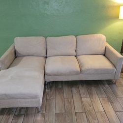 Beige Chaise Sectional Lounge