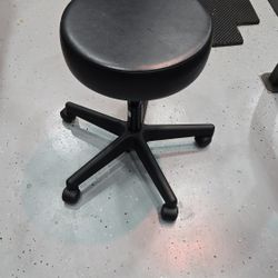 Luxton Ergonomic Rolling Stool -Double Padding and Memory Foam Adjustable Medical Spa Stool, Desk Stool Chair with Swivel Rolling Chair, Black 