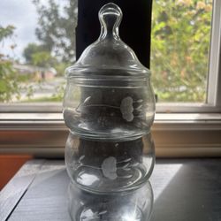 Princess House Heritage Stackable Etched Glass Dish 