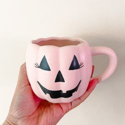 Pink Jack O Lantern Mug