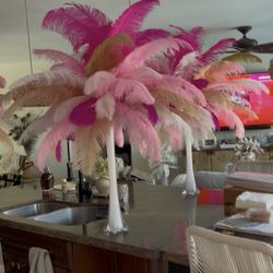 Ostrich Feather Center Pieces 