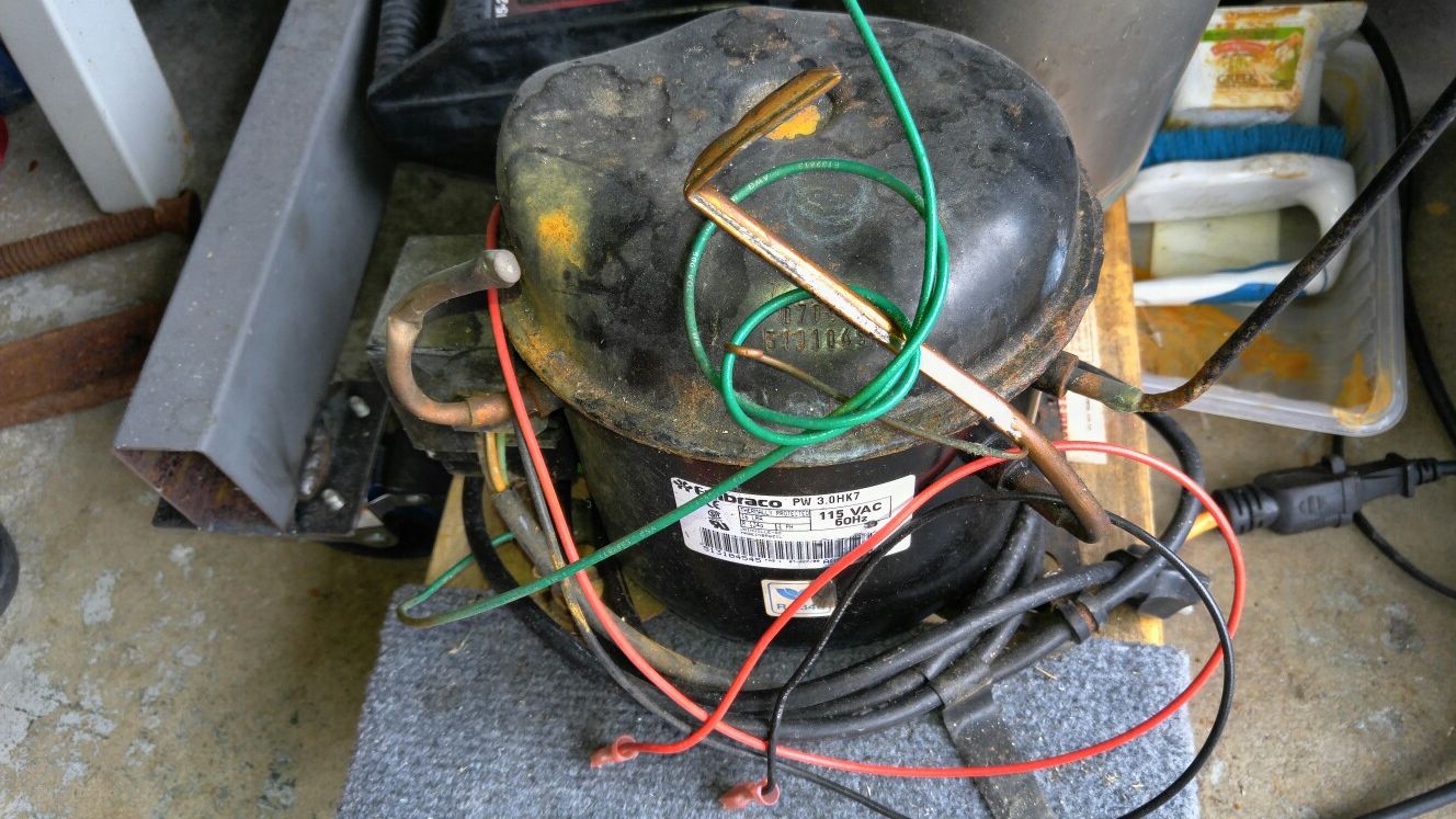 Mini fridge, water cooler refrigerant compressor replacement or for silent compressor project