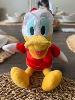 New Old Stock Disney Donald Duck In Christmas Suit With Tag Toy Factory 15 inch