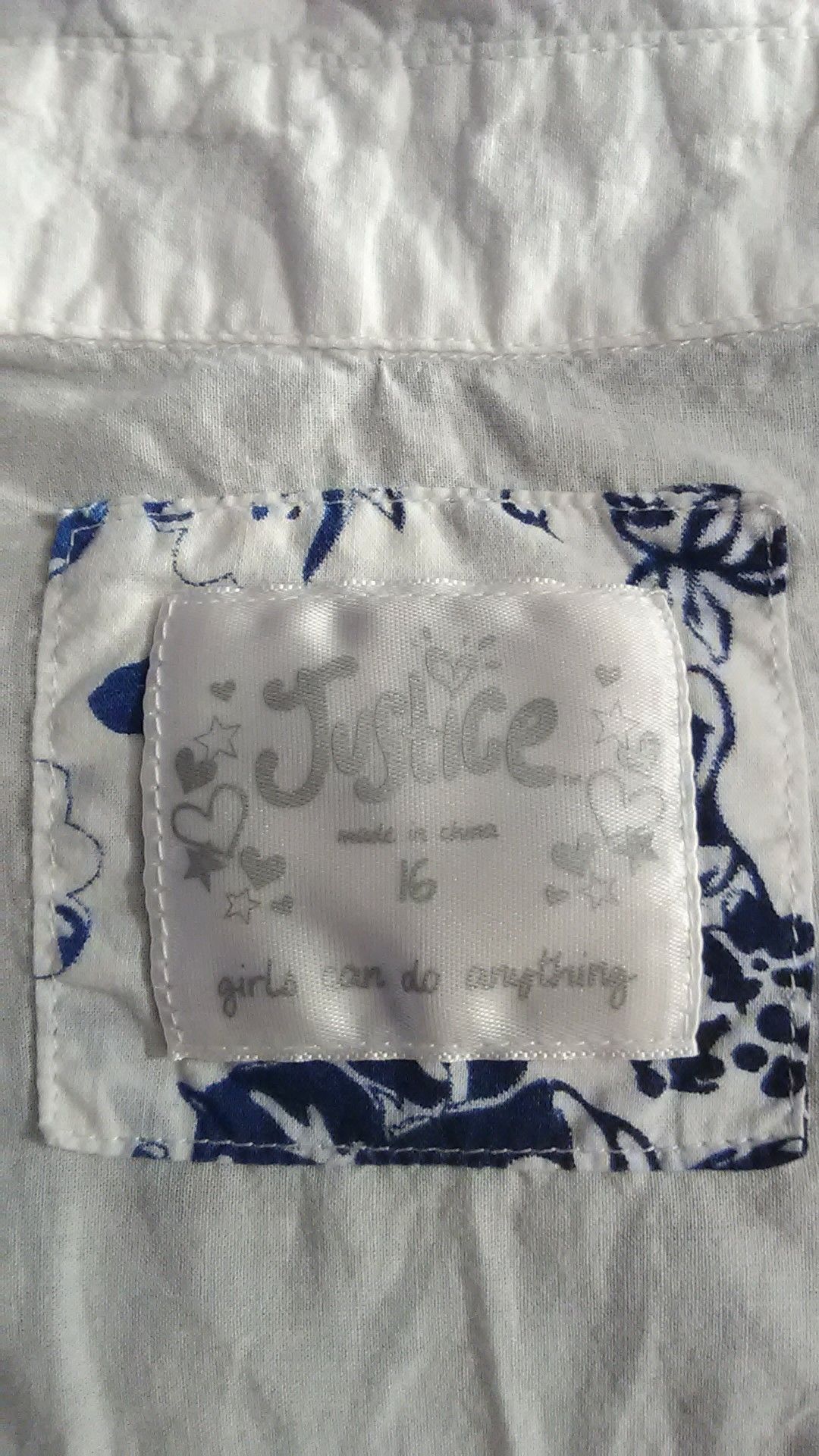 Justice button up. Sz 12