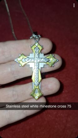 Rhinestone Cross Necklace 