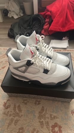 White cement 4 Jordan Nike size 12