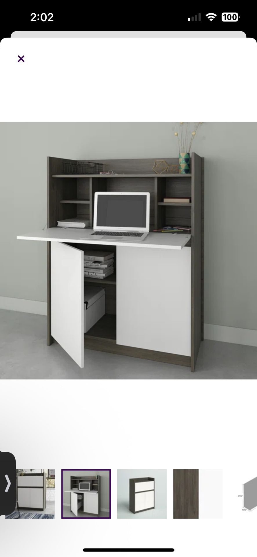 Secretary Desk W/ Hutch